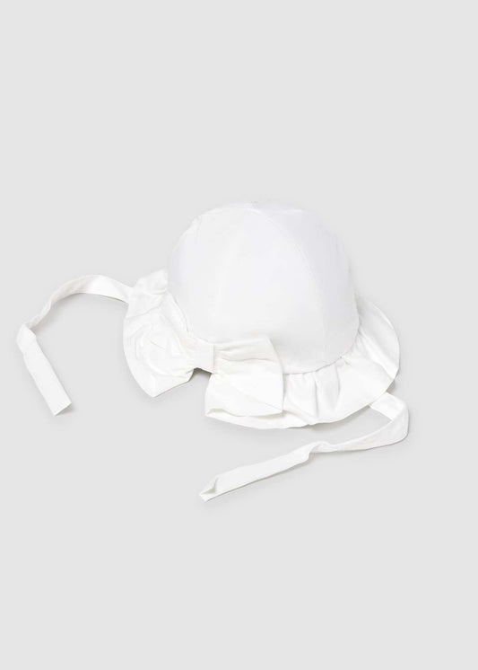 Mayoral Bow bucket hat white