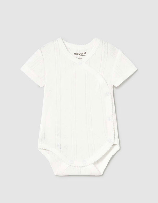 Mayoral short sleeve openwork bodysuit