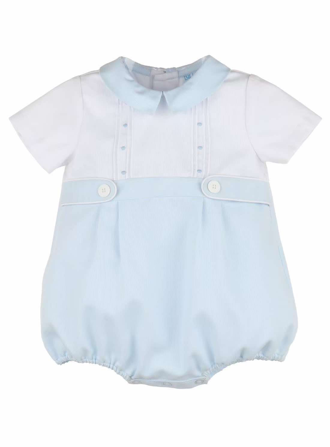 Blue short sleeve romper