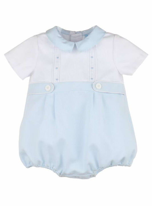 Blue short sleeve romper