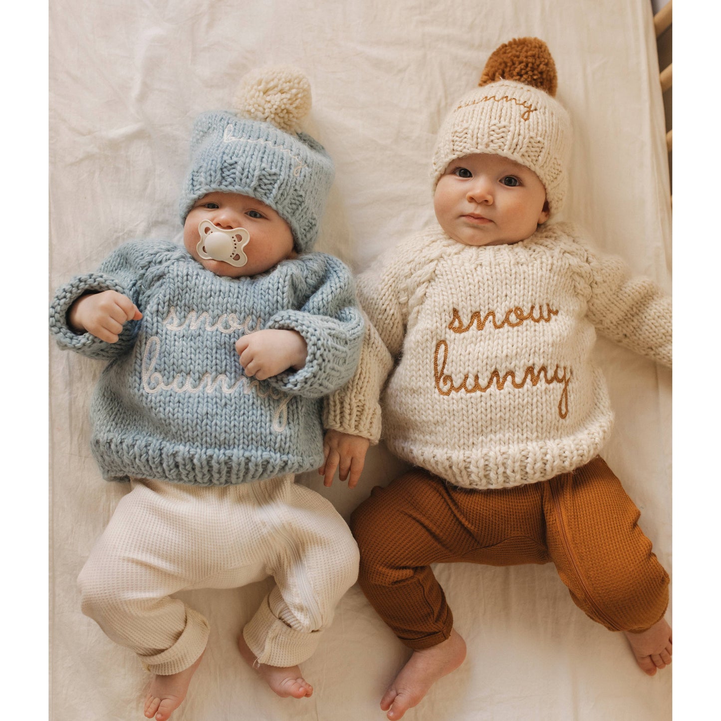 Snow Bunny Pecan Crew Neck Sweater for Baby & Toddler