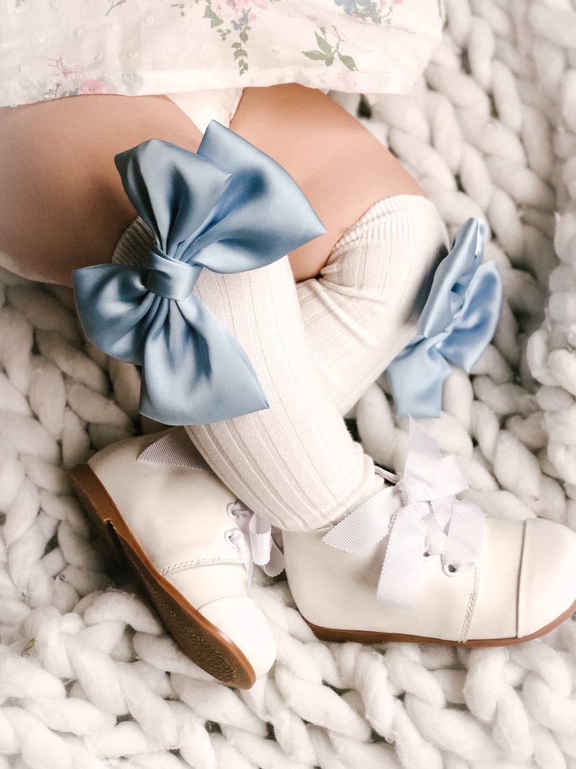 Abigail Satin Bow Socks