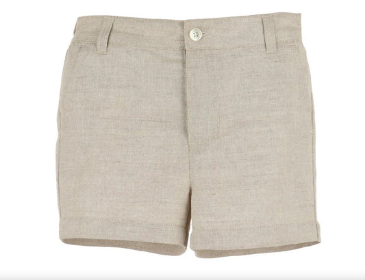 Boys Linen Shorts - beige
