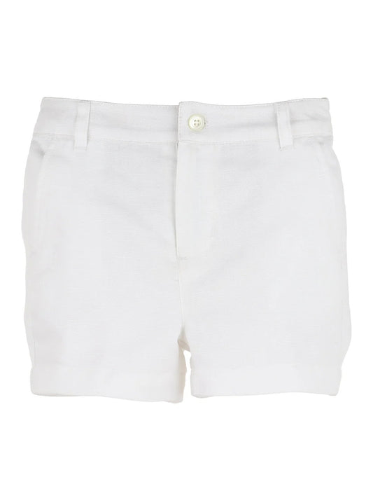 Boys Linen Shorts - white