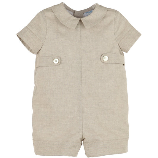 Beige Linen Romper