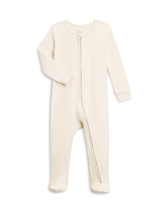 Organic Baby Peyton Zipper Sleeper - Natural