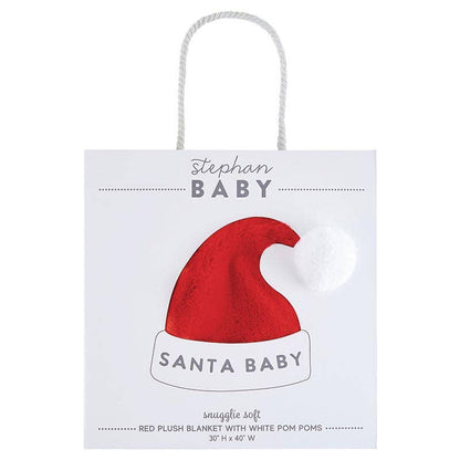 Plush Blanket with Gift Box - Santa Baby