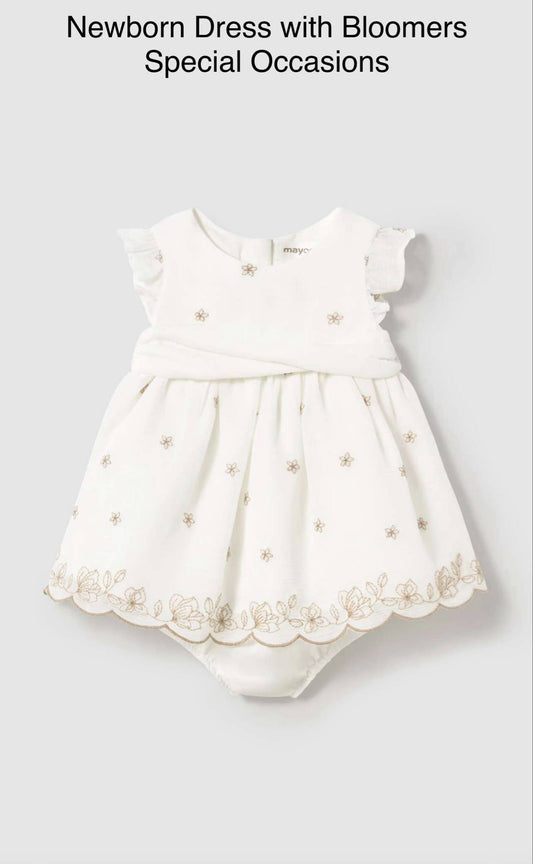 Mayoral Flower Dress with Bloomers Special Occasions