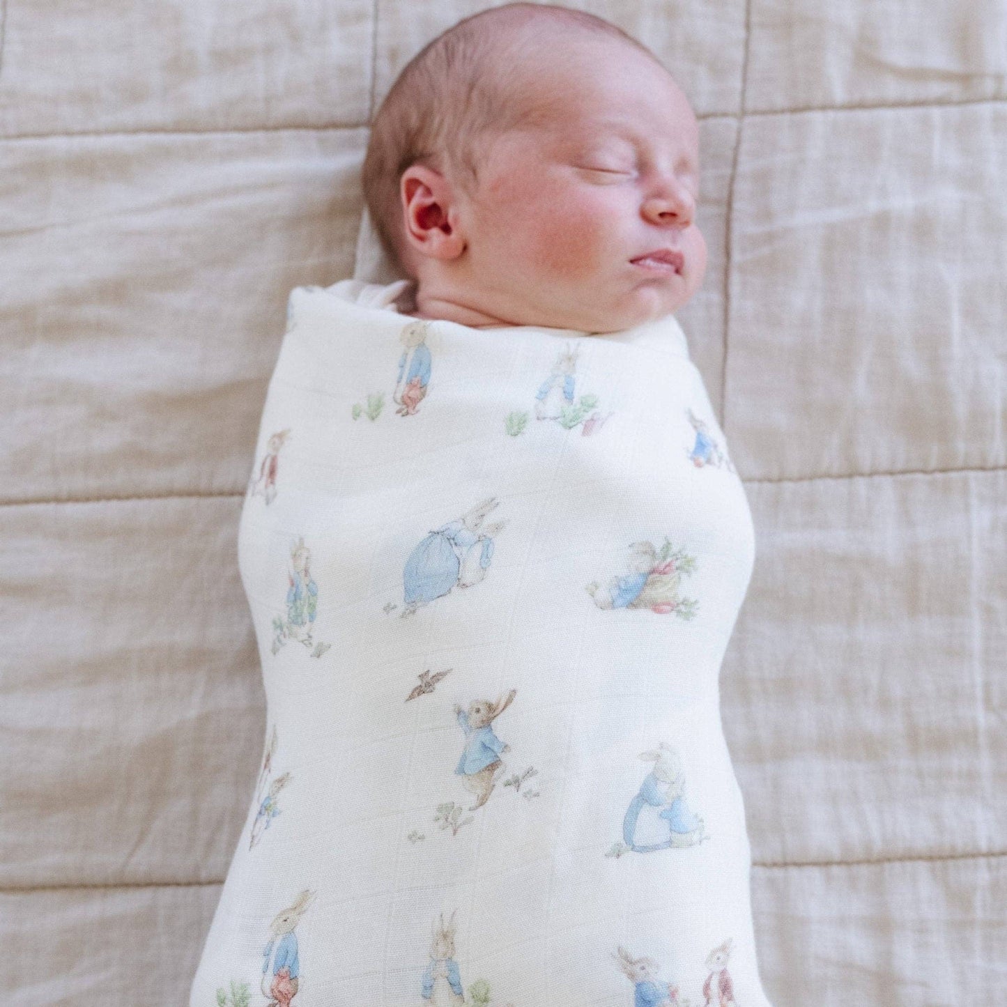 PETER RABBIT™ BAMBOO RAYON MUSLIN 2-PACK SWADDLES - Boy Pack