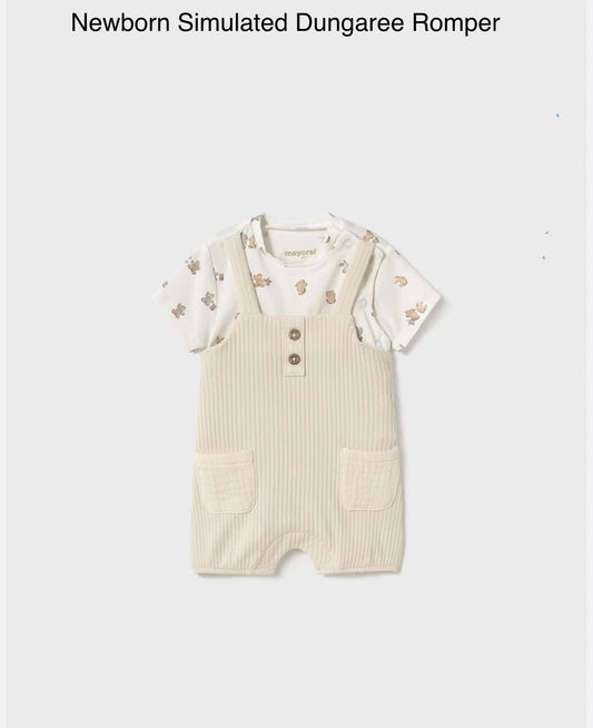 Mayoral Simulated dungaree romper