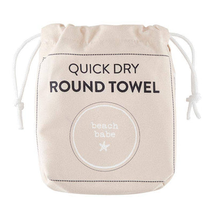 Quick Dry Round Towel - Beach Babe: 42" Dia