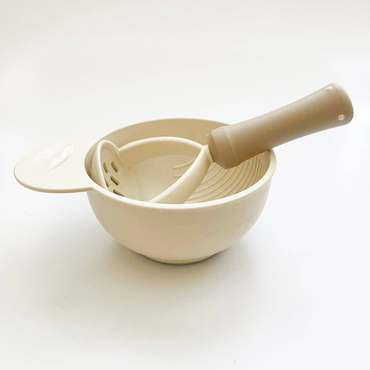 Baby Food Masher Bowl - Beige