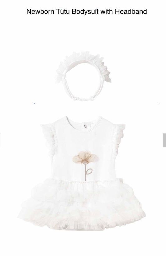 Mayoral Tutu Bodysuit with Headband