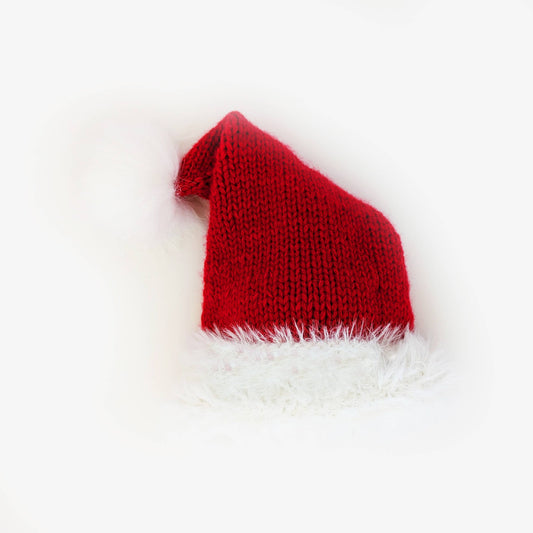 Furry Santa Beanie Hat for Babies and Adults