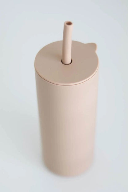 Adult Silicone Straw Cup - Beige