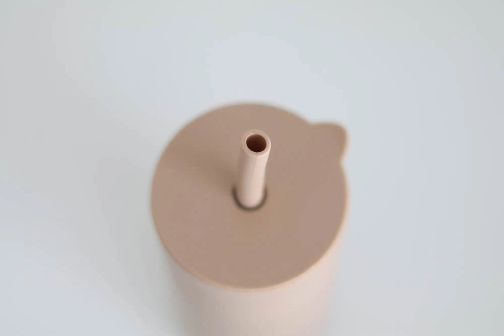 Adult Silicone Straw Cup - Beige