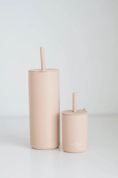 Adult Silicone Straw Cup - Beige