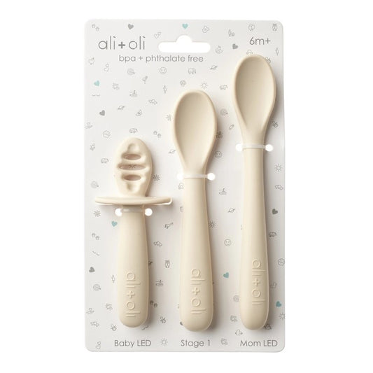 Ali+Oli (3-pc) Multi Stage Spoon Set for Baby (6m+) - Coco