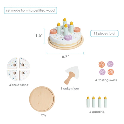 Celebration Wooden Cake Set, Developmental Toys