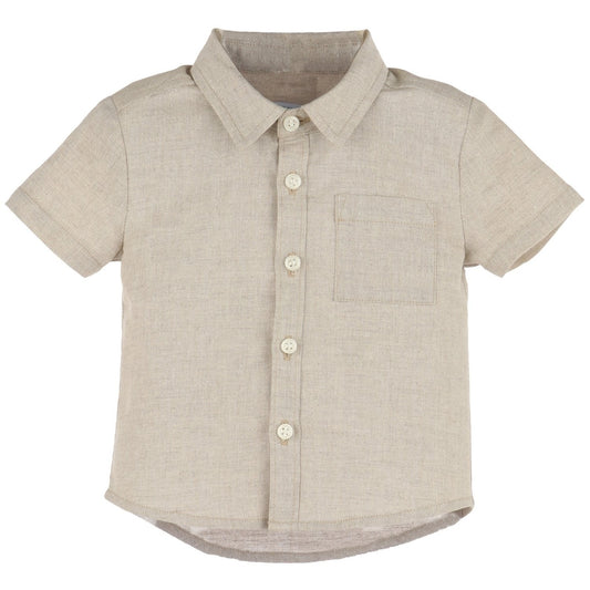 Linen Boy Shirt, Beige