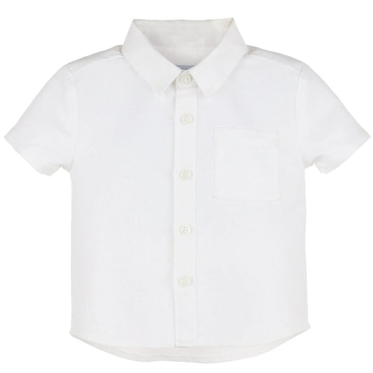 Linen Boy Shirt, White