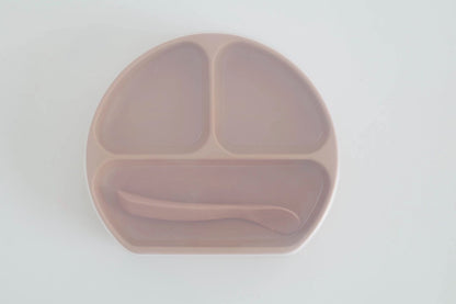 Silicone Suction Plate With Lid and Spoon