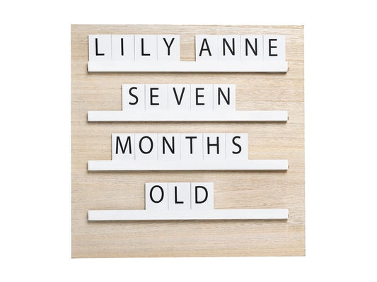 Wood Tile Letterboard, Neutral