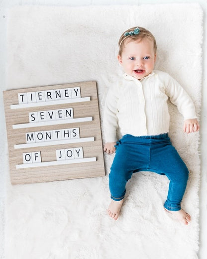 Wood Tile Letterboard, Neutral