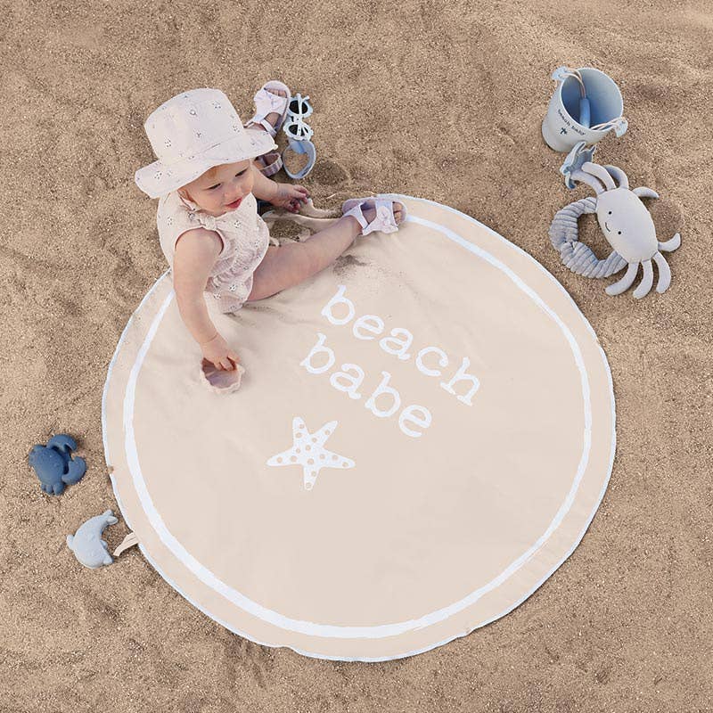 Quick Dry Round Towel - Beach Babe: 42" Dia